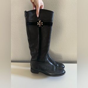 Tory Burch genuine leather riding boot- good condition. Size 7.5